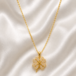 Clover Crystal Stainless steel Pendant