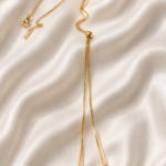 Double Bar Lariat Stainless steel Necklace