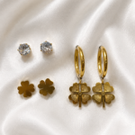Sunehri Trio Gold Earring Stainless steel Set